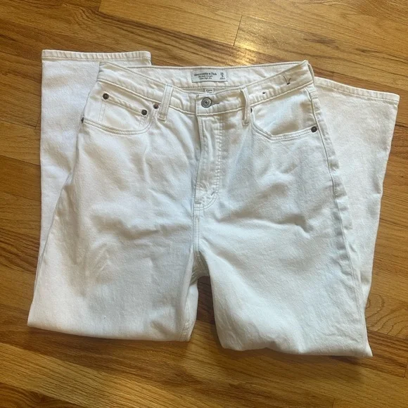 Abercrombie & Fitch Curve Love The Ankle Straight Ultra High Rise 29/8 SHORT - Picture 7 of 12